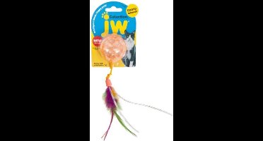 JW Cataction Lattice Ball With Tail - 20 cm - Ø 5,5 cm - Speelgoed voor katten - Kattenspeeltje - Meerkleurig