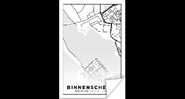 Poster Binnenschelde - Kaart - Meer - Brabant - Plattegrond - Stadskaart - 20x30 cm