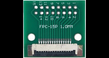 FPC/FFC flat cable PCB 15P 1mm met connector