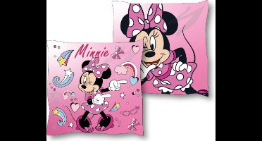 Minnie Mouse Kussen - - 38 cm - Polyester - Roze
