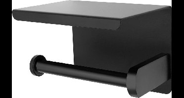 New Age Devi - Stijlvolle Toiletrolhouder - Handige Telefoonhouder - wc-rol houder - mobiele telefoonhouder - Roestvrij Staal - Eenvoudige Bevestiging