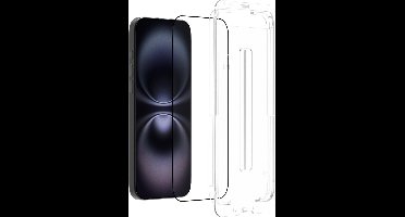 Just in Case screenprotector geschikt voor iPhone 16 Plus - Screenprotector met Applicator