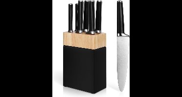 ApexArte® Messenset met Blok - Messensets met Messenblok - Koksmes - Keukenmessen Set - Super Scherp