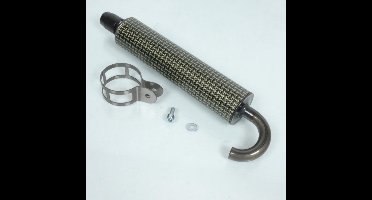 Silencieux cartouche pot échappement à emboiter Ø22mm kevlar vernis pour scooter