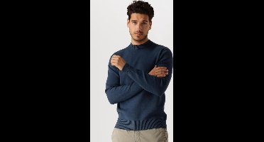 Dstrezzed Fell Mock Neck Truien & Vesten Heren - Sweater - Hoodie - Vest- Blauw - Maat S