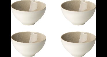 Palmer - Aurora - Schaal - Kom - 4 stuks - 57 cl - ø 15 cm - Grijs/Crème - Stoneware - Bordenset