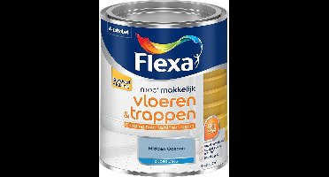 Flexa - Mooi Makkelijk Vloeren & Trappen Zijdeglans - Midden Oceaan - Mengverf - 0.75 L