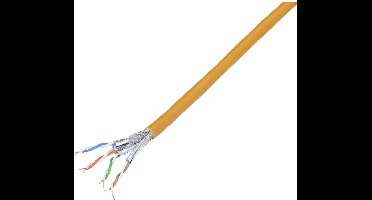 TRU COMPONENTS Netwerkkabel CAT 7 S/FTP 4 x 2 x 0.26 mm² Oranje 100 m