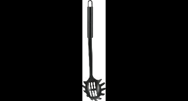 Excellent Houseware Kook/keuken gerei - spaghettilepel - zwart - RVS - 30 cm