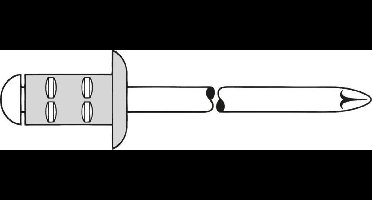 Gesipa 1433826 Popnagel (Ø x l) 4 mm x 10 mm Staal Aluminium 500 stuk(s)