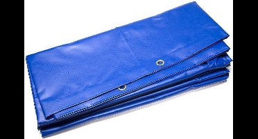 Blauw PVC afdekzeil bache bouwzeil 6x8m 600gr/m²
