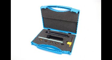 HBM 12x12 - 9 Pcs Binnen / Buitendraadsnijbeitelset - HM Wisselplaten