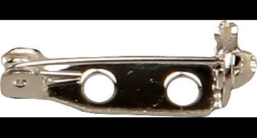 Brochespeld, L: 15 mm, verzilverd, 100 stuk/ 1 doos