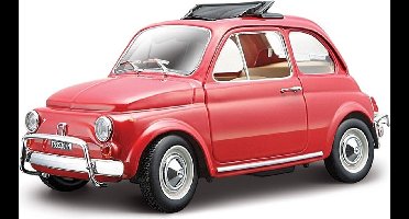 Modelauto Fiat 500 L - rood - 1968 - schaal 1:24 - schaalmodel auto - speelgoed auto