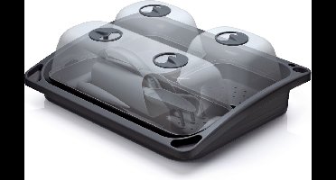 Kweekbak/kweekkast starter set antraciet grijs met tuingereedschap - 14-delig - 57 x 46 x 19 cm - Propagator/Moestuinbak