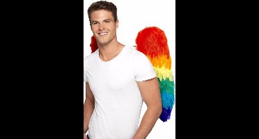 Smiffys Vleugels - 68 cm - regenboog - volwassenen - papagaai - pride/carnaval