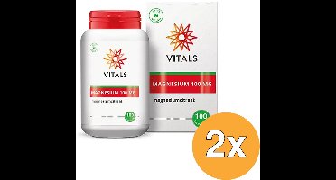2x Vitals Magnesiumcitraat 100 mg (100 capsules)