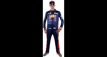 Formule 1 Kostuum | Supersnel Formule 1 Race Overall Max | Man | Maat 52 | Carnaval kostuum | Verkleedkleding