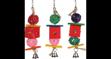 Flamingo - Vogelspeelgoed Kube - Multicolor - 7.5 x 5 x 24 cm