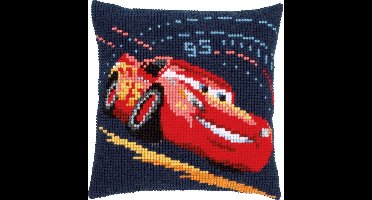 Vervaco - Kruissteekkussen kit - Disney Lightning McQueen - PN-0166441 - Borduren - Borduurpakket - Borduurpakket volwassenen - Borduurpakket kind