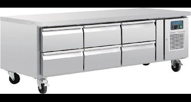 Polar Gekoelde Onderkast 6 Laden - GN 1/1 - 317L - Geforceerd DA465 - Horeca & Professioneel