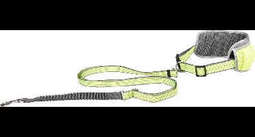 Flamingo hardloopriem hond – heupriem hond – jogginglijn hond reflecterend – handsfree hondenriem Rono Fluo Geel