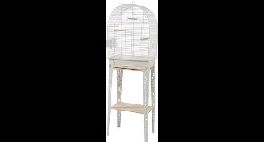 Zolux vogelkooi patio met standaard wit (44,5X28X133 CM)