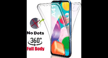 Hoesje Geschikt Voor Samsung Galaxy A41 Dual TPU Hoesje ( Voor en Achter) Transparant