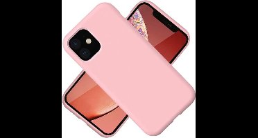 Nano Hoesje siliconen Backcover - Soft TPU case Geschikt voor iPhone 12 Pro Max (6.7 inch) - Lich Rose