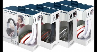 Gembird stereo headset met microfoon wit
