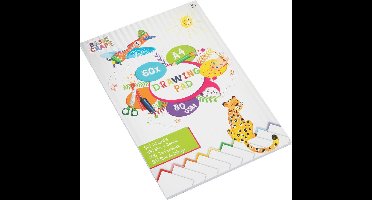 Tekenblok | Formaat A4 | 60 vellen | 80 gram | Tekenen | Wit vel | Knutselpapier voor kinderen