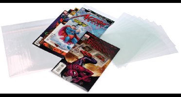 Zakken voor Stripboeken 22,5x28,5 + 4cm met beschermende sluiting (50 stuks)