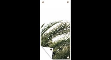 GreatGardenPosters - Tuindecoratie - Bladeren - Palmboom - Natuur - Zomer - 100x200 cm - Tuinposter - Muurdecoratie - Wanddecoratie - Tuindoek - Buitenposter