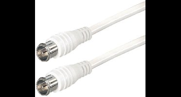 F-quick (m) - F-quick (m) coaxkabel / recht - wit - 15 meter