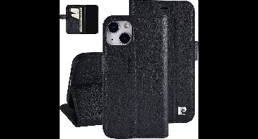 Pierre Cardin Zwart Leer Book Case Telefoonhoesje voor Apple iPhone 13 Mini - Bescherming & Stijl