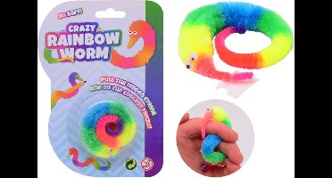 Gekke regenboog worm op kaart