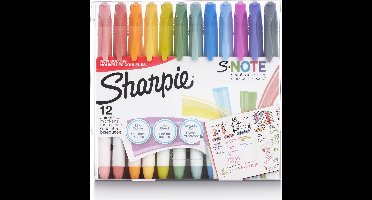 Sharpie - S-Note Markeerstiften met chisel tip - 12 stuks