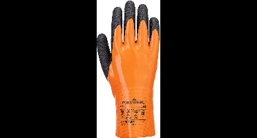 Portwest Grip 15 Nitril Handschoen - Oranje/zwart - M