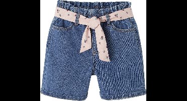 Vertbaudet Jeansbermuda in paperbag-stijl voor meisjes