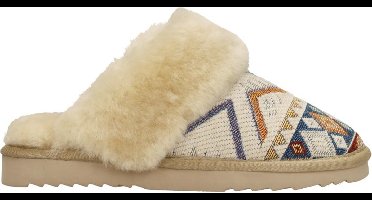 Warmbat Collie Pantoffels Open - Beige - Maat 37