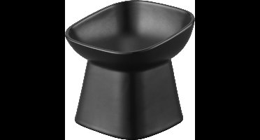 Yamazaki Voerbak Kat / Hond - Schuin - Keramisch - Tower - Zwart