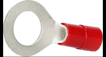 Cimco geïsoleerde ringkabelschoen vertind 10mm² M12 - rood per 50 stuks (180078)