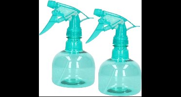 Plasticforte Waterverstuiver/plantenspuit - 4x stuks - 330 ml - groen - schoonmaakspuiten