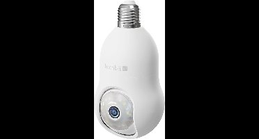 Hombli 4K Beveiligingscamera - Bewakingscamera buiten met E27 Fitting Montage - Gekleurd Nachtzicht - Volgfunctie - Wit