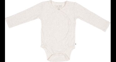 Little Dutch Rib Sand - Jongens & Meisjes - Romper overslag lange mouw - Maat 74/80