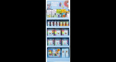 Vloerdisplay Foam Clay® - Zelf in te richten, H: 1560 mm, D: 390 mm, B: 580 mm, diverse kleuren, 102 eenh.