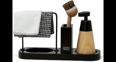 Mamamemo - Afwas Set Op Plankje - Houten speelgoed