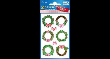 Avery Etiket Z-design Christmas linnen kerstkransen - 2 vel