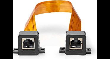 Nedis Nedis CAT5e-Cable - UTP - RJ45 (8P8C) Female - RJ45 (8P8C) Female - 0.30 m - Flat - PVC - Black - Polybag