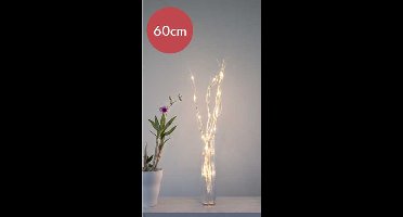 Korte witte decoratietakken - 60cm